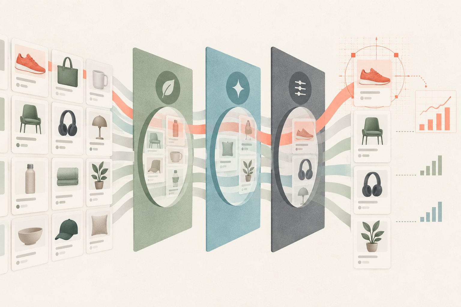 An analytical view of brand visibility and ranking across multiple AI shopping assistants
